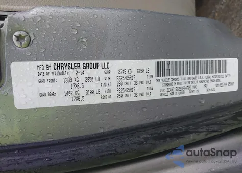 2014 Chrysler Town & Country Touring from USA, damaged, VIN 2C4RC1BG9ER294705